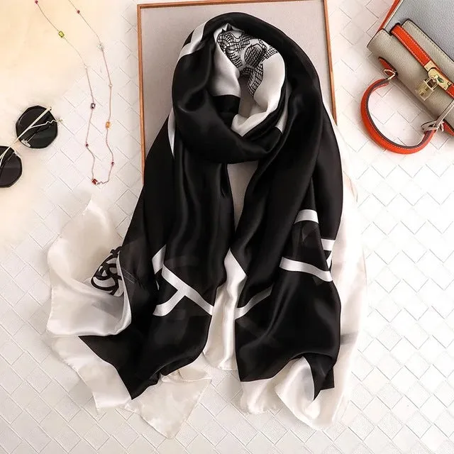 180*90cm Women Scarf Summer Silk Shawl  Wrap