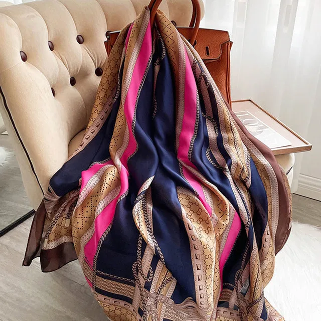 180*90cm Women Scarf Summer Silk Shawl  Wrap