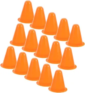 20 Pack Small Traffic Cones Roller Skating Agility Drills Training Markers Plastic Compact Portable for Football Cycling and Sports Training