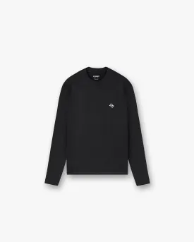 247 Ribbed Long Sleeve Top - Black