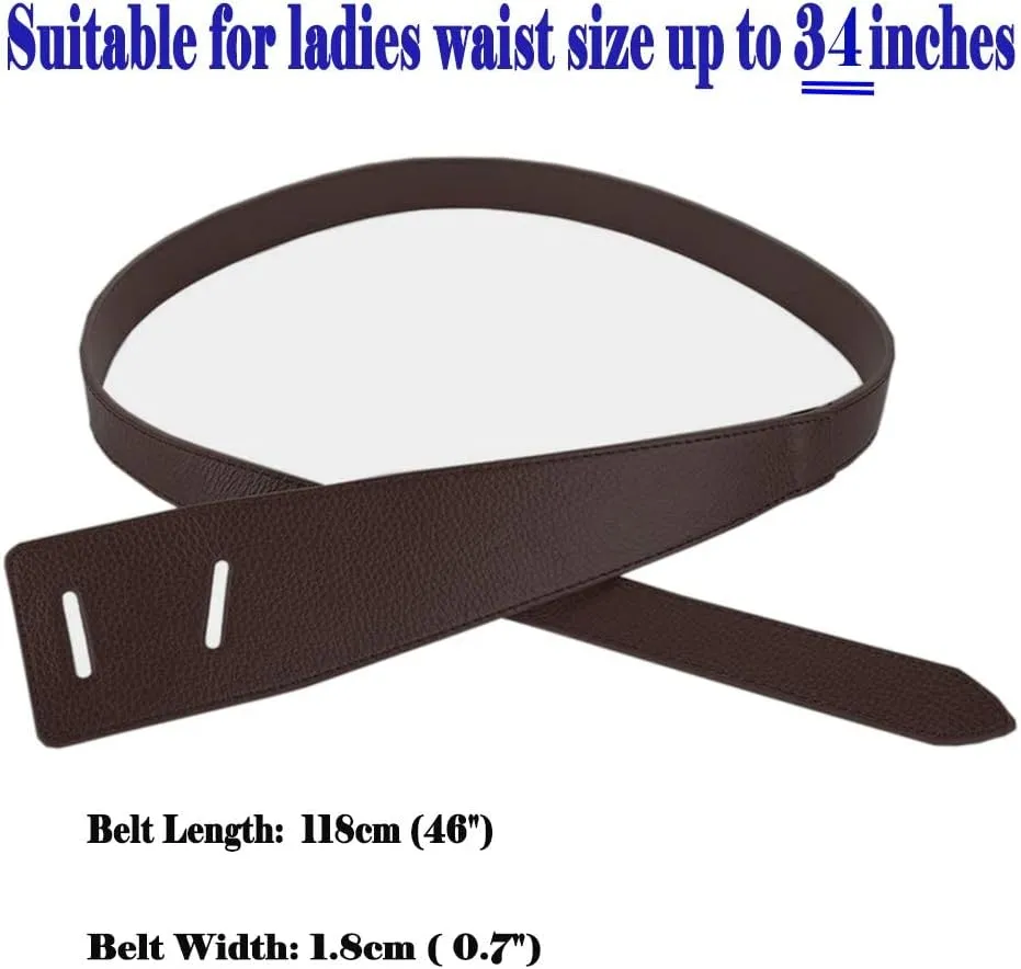 ALAIX Women's Leather Belt Dress Belt for Jeans Jumpsuit Coat Fashion Tie a Knot Genuine Leather Waist Belt