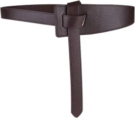 ALAIX Women's Leather Belt Dress Belt for Jeans Jumpsuit Coat Fashion Tie a Knot Genuine Leather Waist Belt