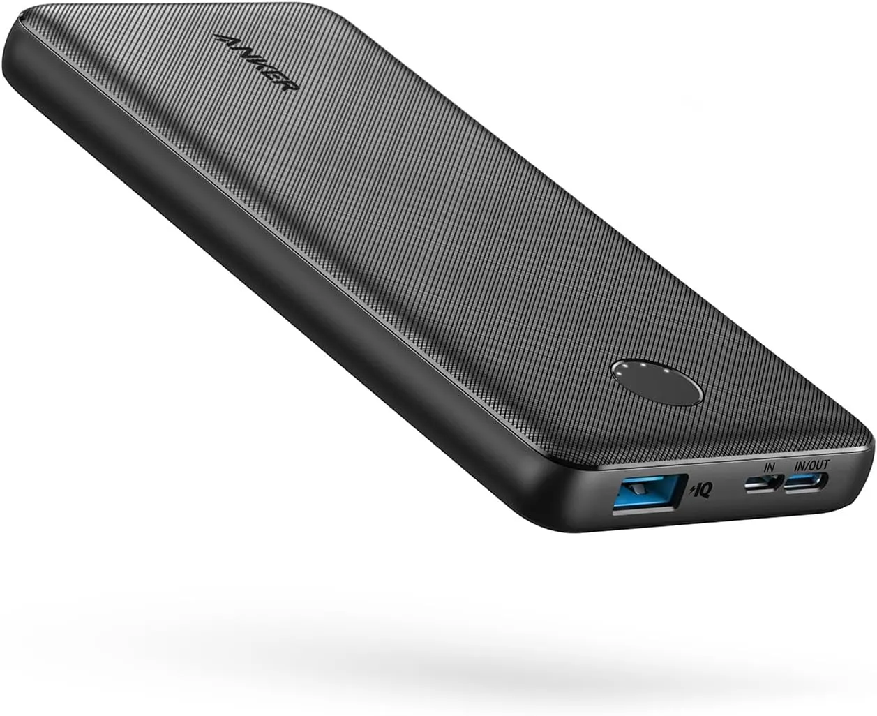 Anker Power Bank(PowerCore 10K),Compact Travel-Ready 10,000mAh Battery Pack with PowerIQ Charging Technology,5V/3A High-Speed Charging for iPhone,iPad,and More (USB-C Input and OutputBlack1pack)