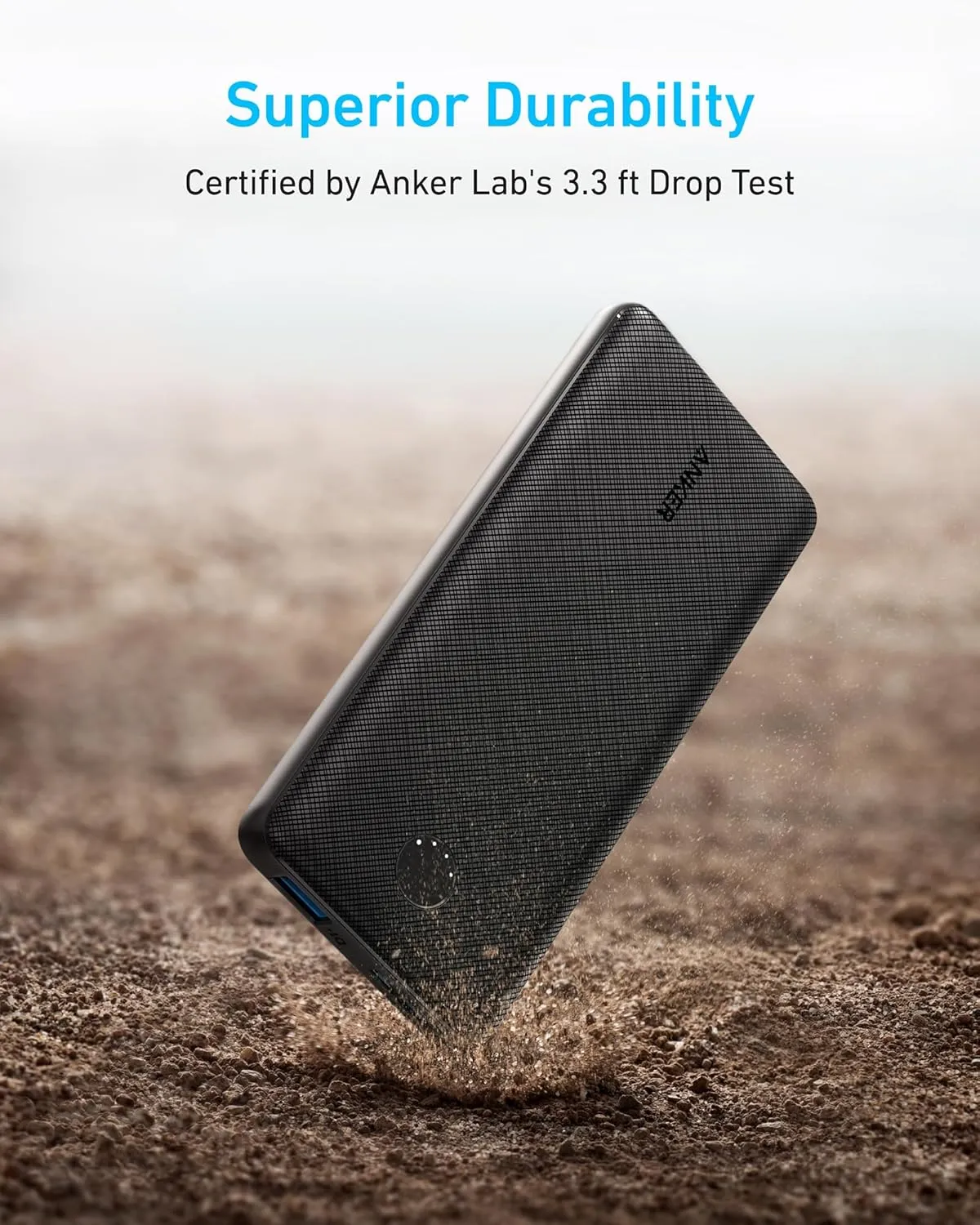 Anker Power Bank(PowerCore 10K),Compact Travel-Ready 10,000mAh Battery Pack with PowerIQ Charging Technology,5V/3A High-Speed Charging for iPhone,iPad,and More (USB-C Input and OutputBlack1pack)