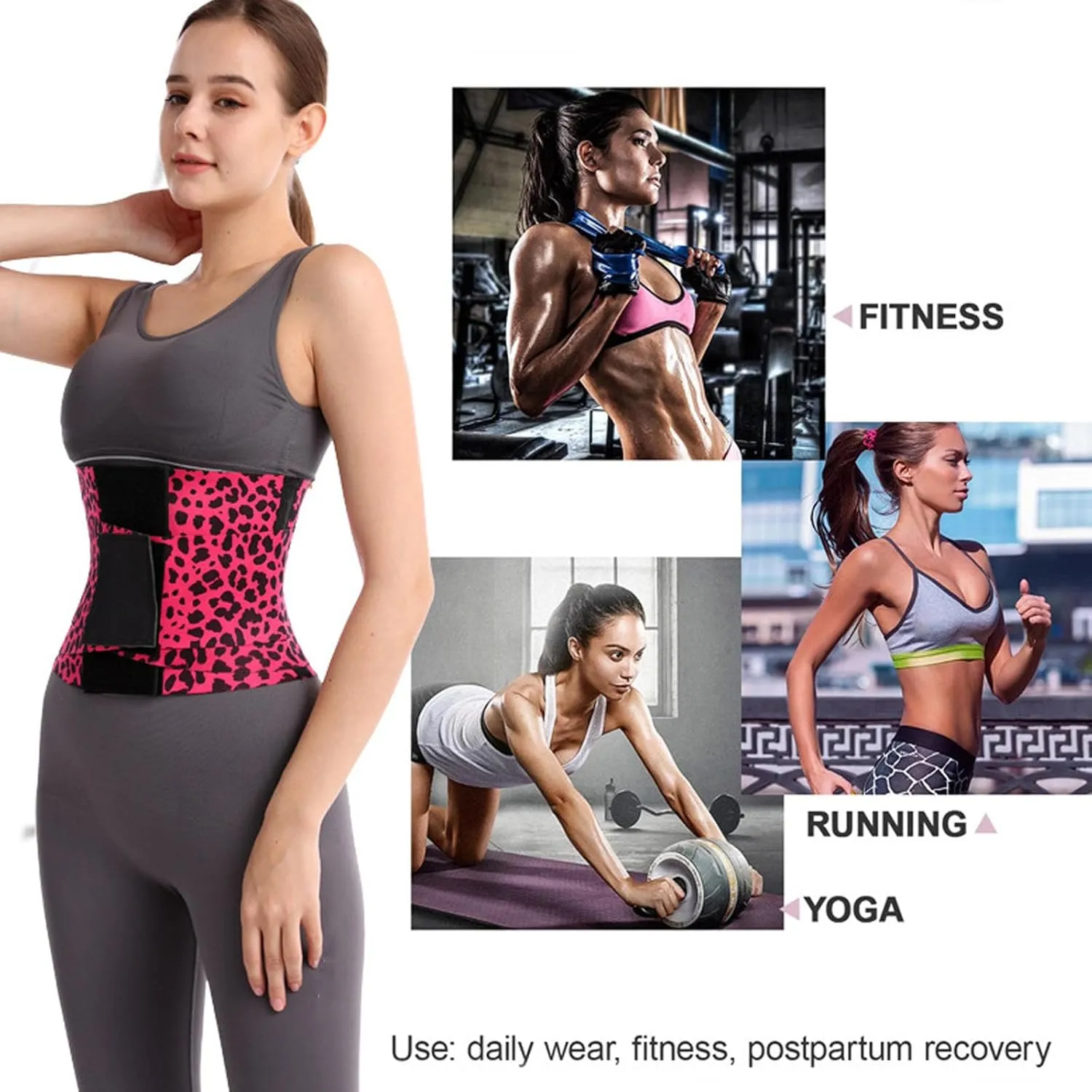Belt Waist Cincher Ab Belt Tummy Control Body Shaper,Spiralhappy Waist Trainer with Triple Wrap for Women Working Out