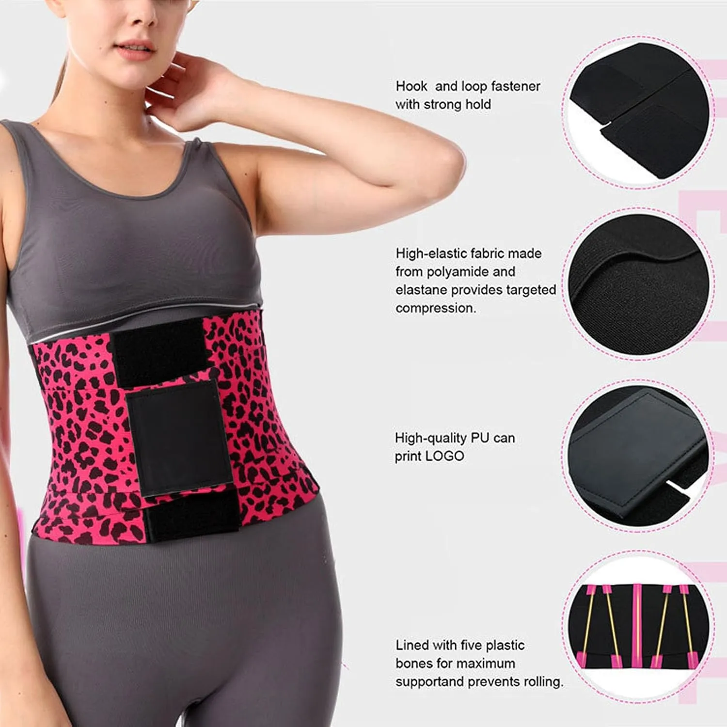 Belt Waist Cincher Ab Belt Tummy Control Body Shaper,Spiralhappy Waist Trainer with Triple Wrap for Women Working Out