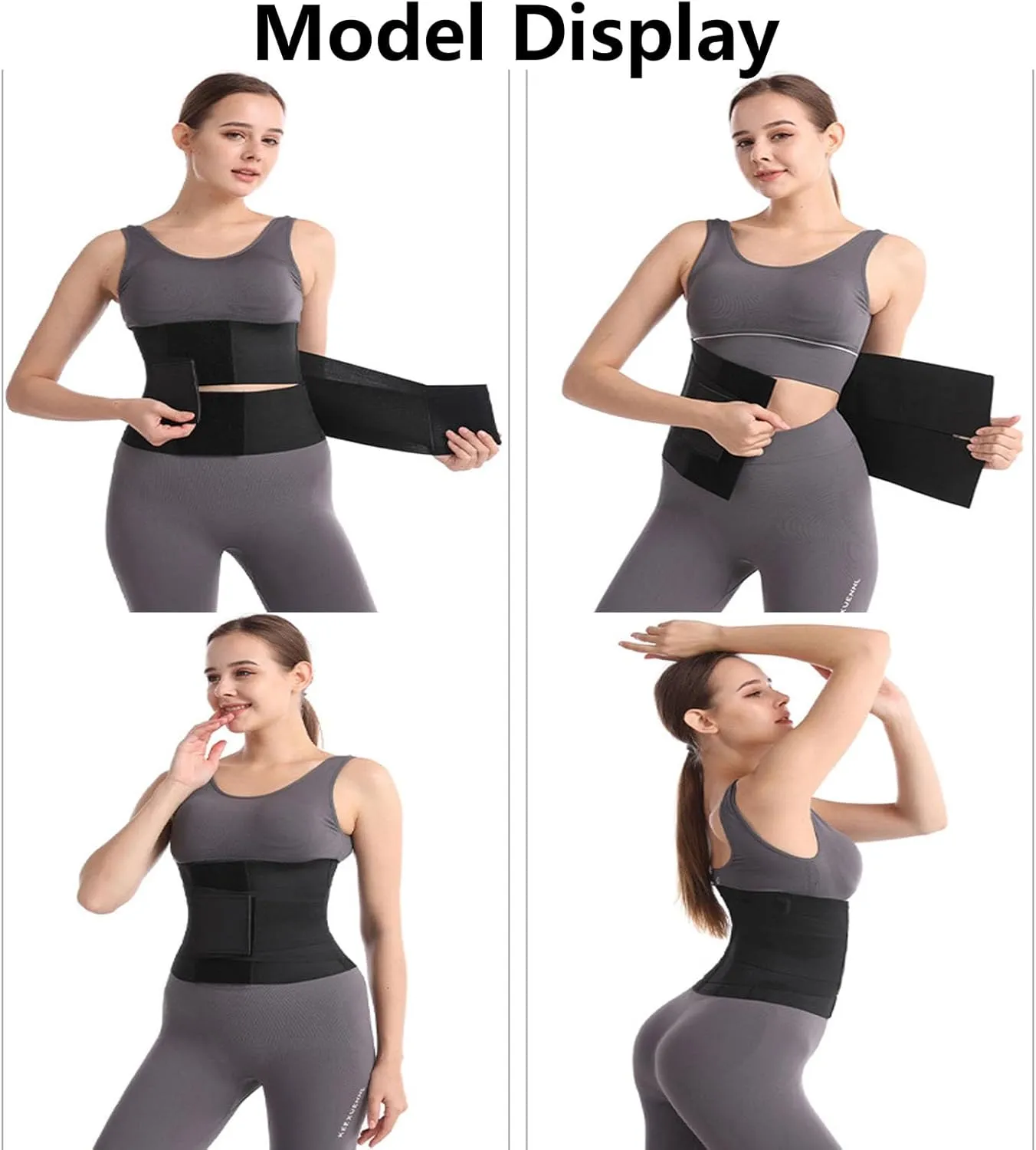 Belt Waist Cincher Ab Belt Tummy Control Body Shaper,Spiralhappy Waist Trainer with Triple Wrap for Women Working Out