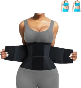 Belt Waist Cincher Ab Belt Tummy Control Body Shaper,Spiralhappy Waist Trainer with Triple Wrap for Women Working Out