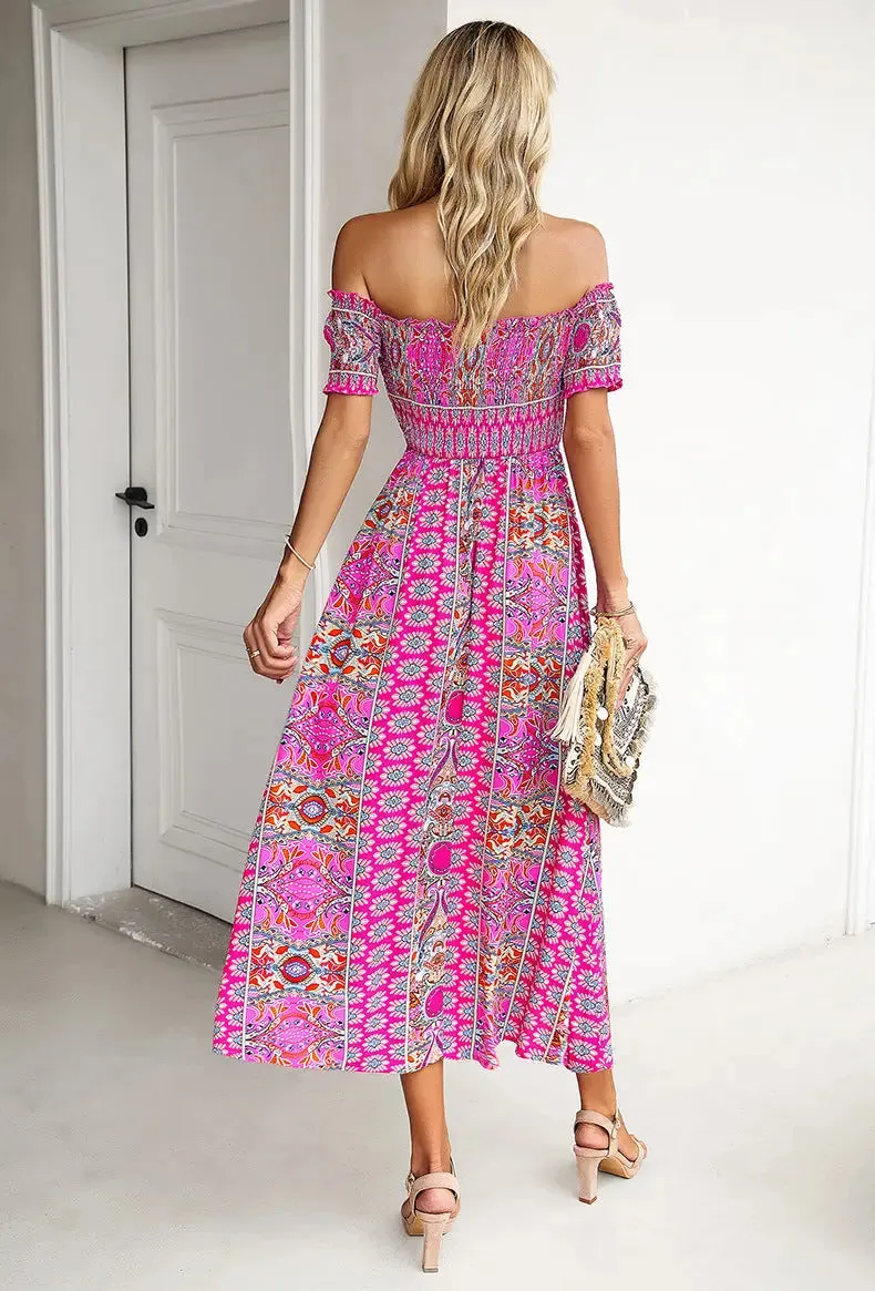 Bohemian Off Shoulder Dress