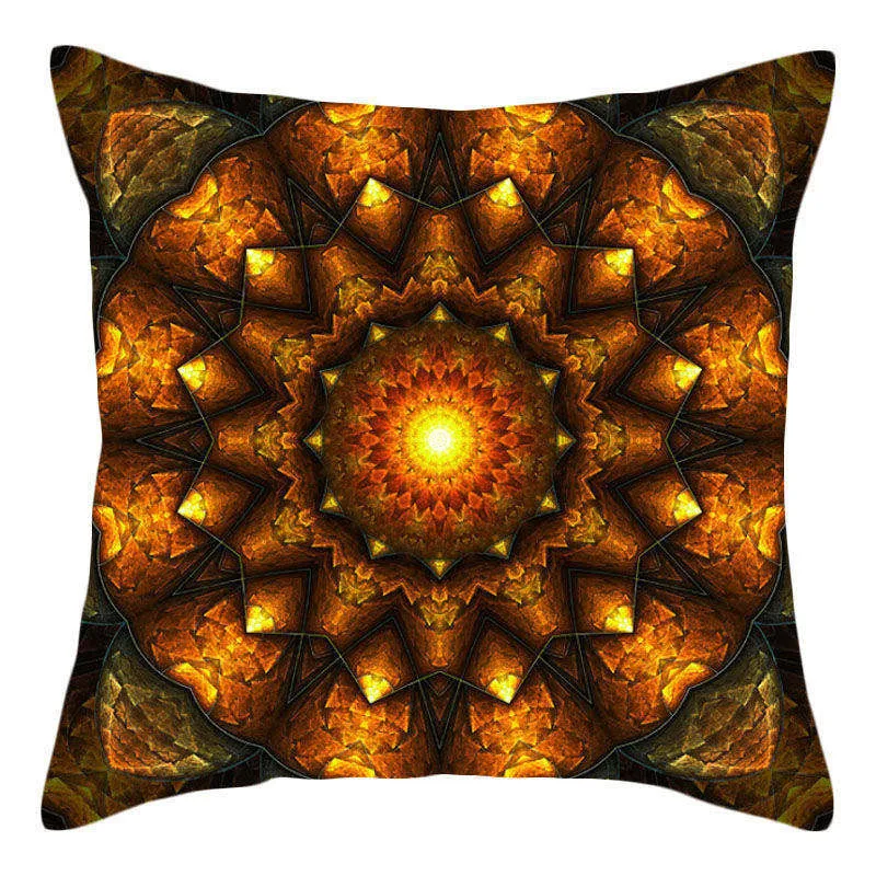 Boho Throw Pillow Stramonium Geometric Cushion Cover