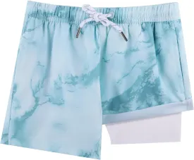 BRISIRA Boys Swim Trunks Bathing Suit Compression Boxer Brief Liner Swim Shorts Swimsuit Anti-Chafe Toddler Kids Youth Teen
