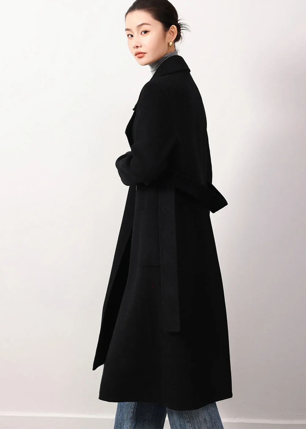 Clarissa Belted Double Face Wool Coat