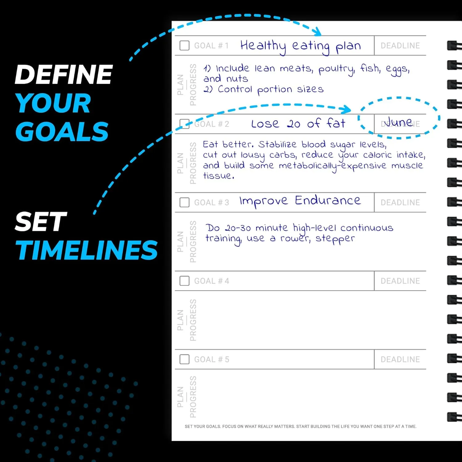 Cossac Undated Fitness Journal & Workout Planner - Designed by Experts Gym Notebook, Workout Tracker,Exercise Log Book for Men Women