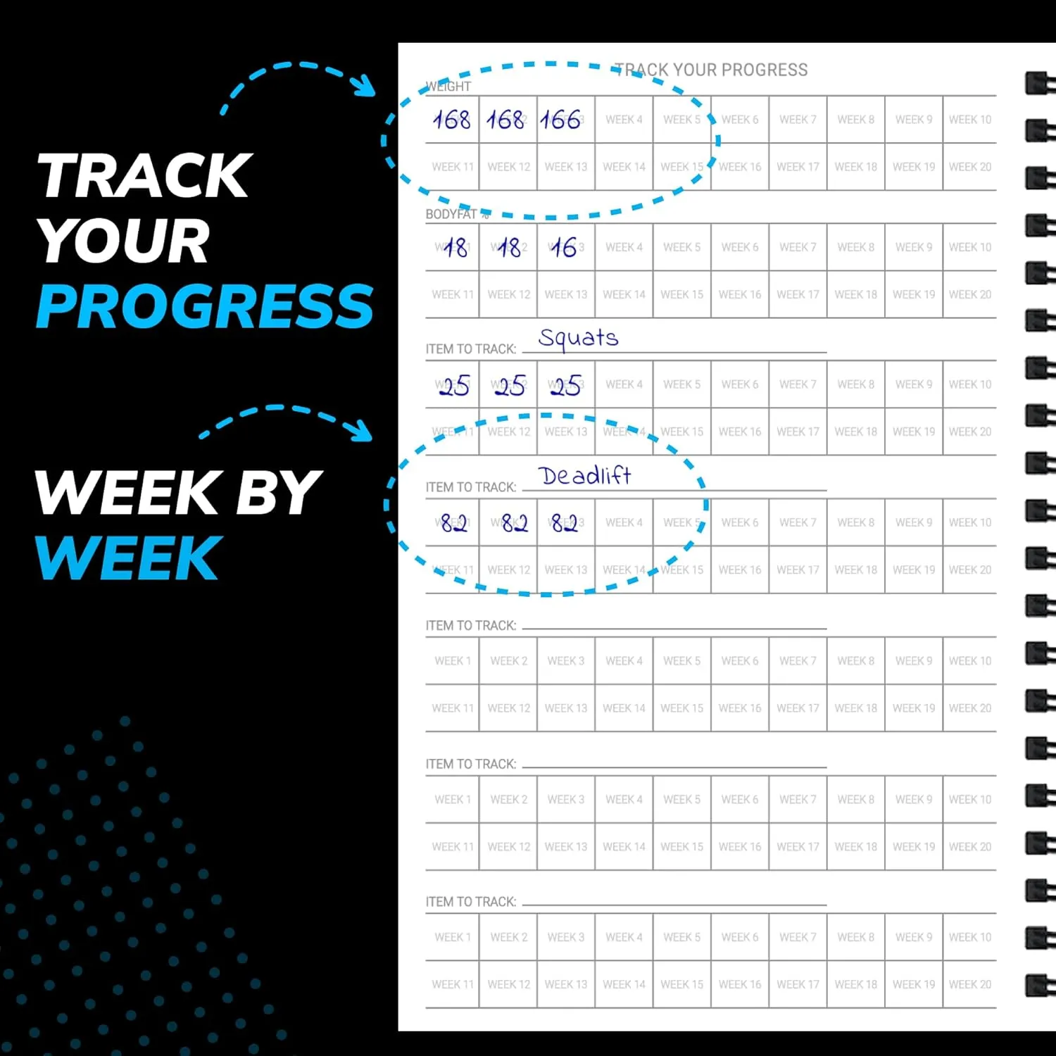 Cossac Undated Fitness Journal & Workout Planner - Designed by Experts Gym Notebook, Workout Tracker,Exercise Log Book for Men Women