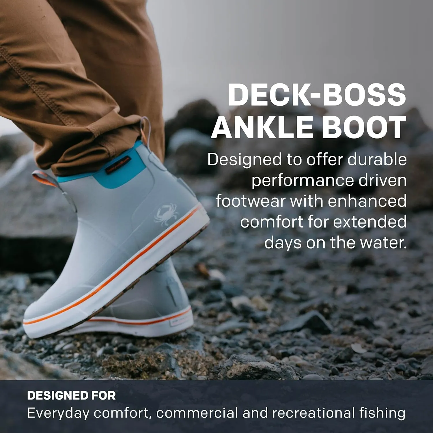 Grundens Mens DECK-BOSS Ankle Boot | Durable, Waterproof