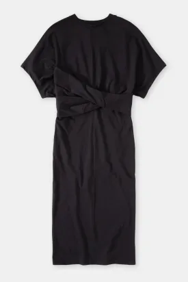 JERSEY WRAP DRESS | BLACK