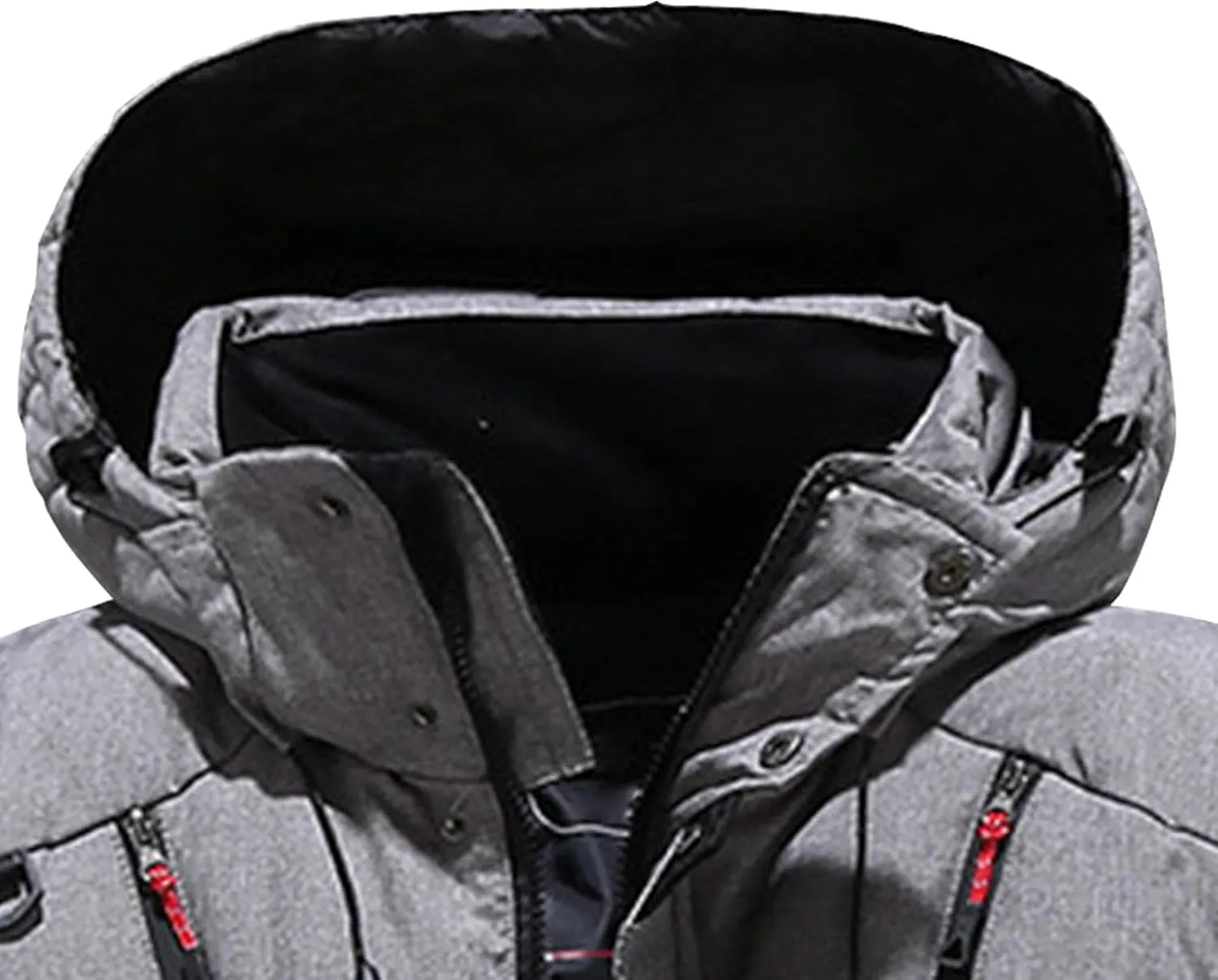 JEsilunmaMY Men's Thicken Outdoor Winter Puffer Jacket Warm Parka Padded Jacket With Fur Hood Windproof Puffy Snow Ski Coat