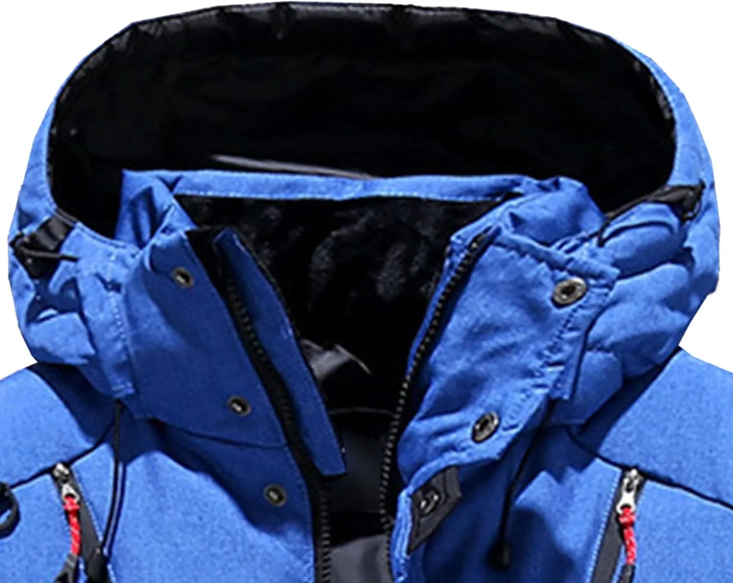 JEsilunmaMY Men's Thicken Outdoor Winter Puffer Jacket Warm Parka Padded Jacket With Fur Hood Windproof Puffy Snow Ski Coat