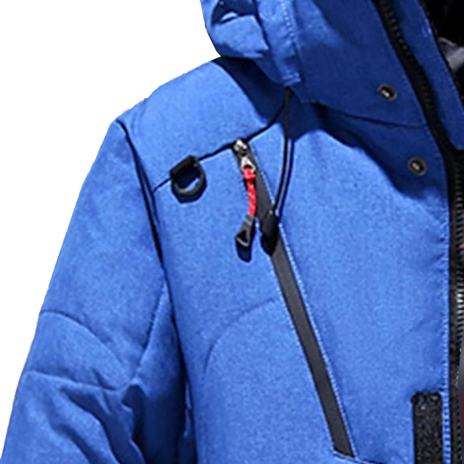 JEsilunmaMY Men's Thicken Outdoor Winter Puffer Jacket Warm Parka Padded Jacket With Fur Hood Windproof Puffy Snow Ski Coat