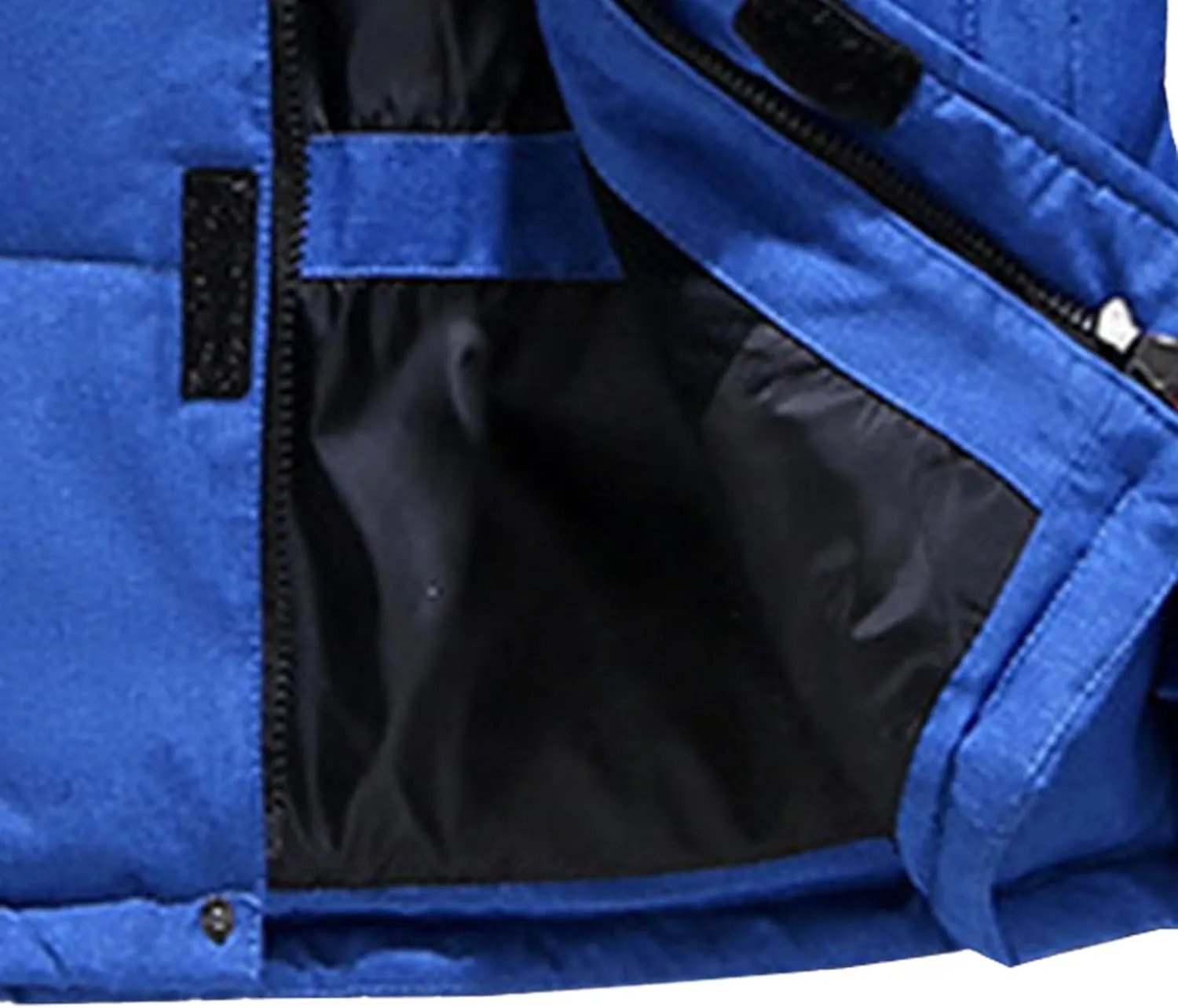 JEsilunmaMY Men's Thicken Outdoor Winter Puffer Jacket Warm Parka Padded Jacket With Fur Hood Windproof Puffy Snow Ski Coat
