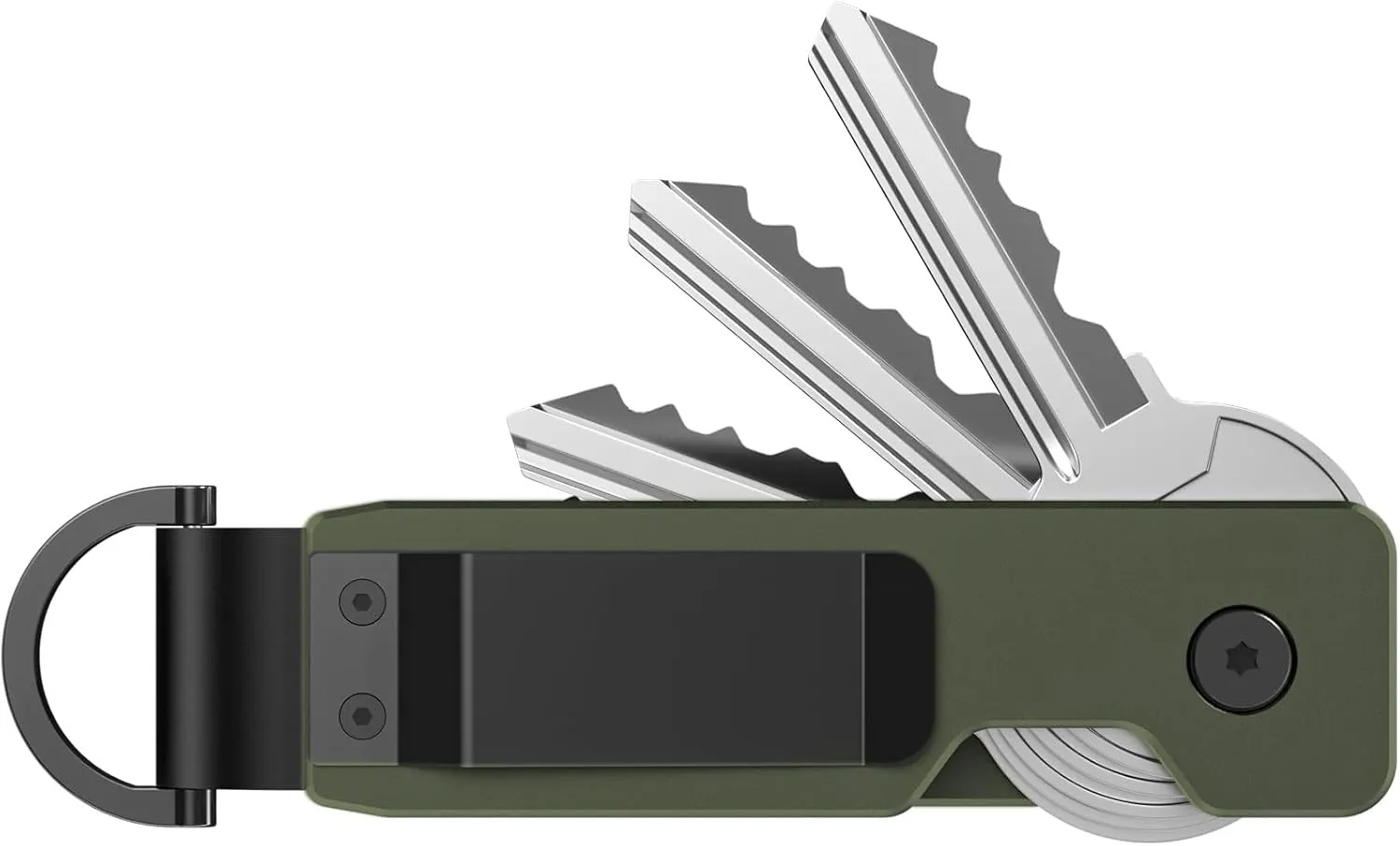 Key Organizer For Men - Compact Metal Key Holder | Minimalist Innovative Keyholder | Smart Keychain Secures 1-5 Keys