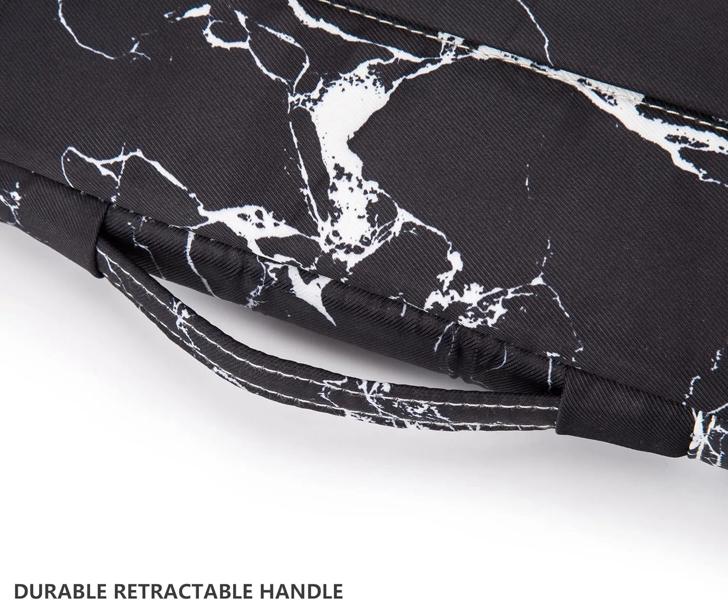Kinmac 360 Heavy Duty Protective Laptop Computer Sleeve case Bag Cover with Handle for MacBook Air 15 inch,15 inch-15.6 inch HP Lenovo Dell ASUS Acer Laptop (Black Marble)