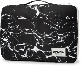 Kinmac 360 Heavy Duty Protective Laptop Computer Sleeve case Bag Cover with Handle for MacBook Air 15 inch,15 inch-15.6 inch HP Lenovo Dell ASUS Acer Laptop (Black Marble)