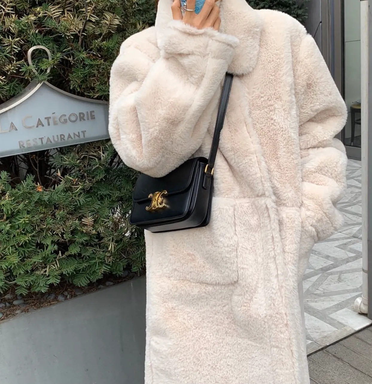 [Korean Style] Embry Teddy Long Coat