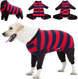 LovinPet Dog Recovery Suit for Large Medium Dogs Anti Licking Bodysuit Dog Bodysuit for Abdominal Wound After Surgery Cut-Out Design of Abdomen Bodysuit Onesie for Shedding Skin Disease,3XL