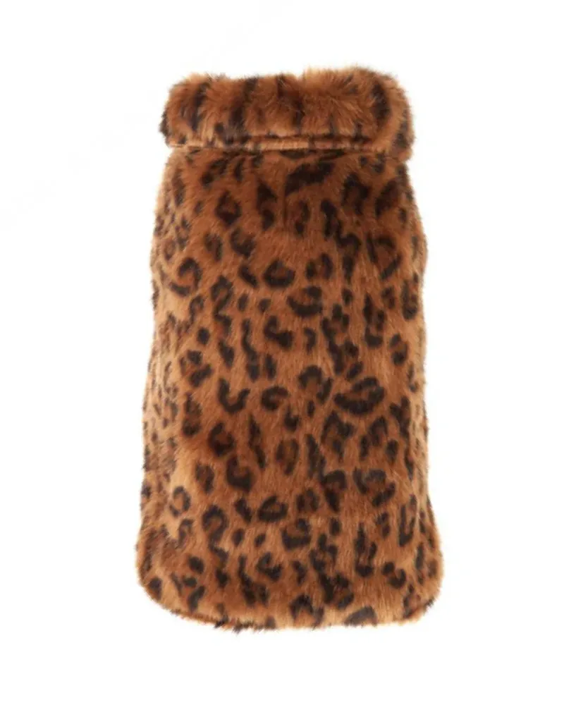Luxe Leopard Faux Fur Dog Jacket (FINAL SALE)