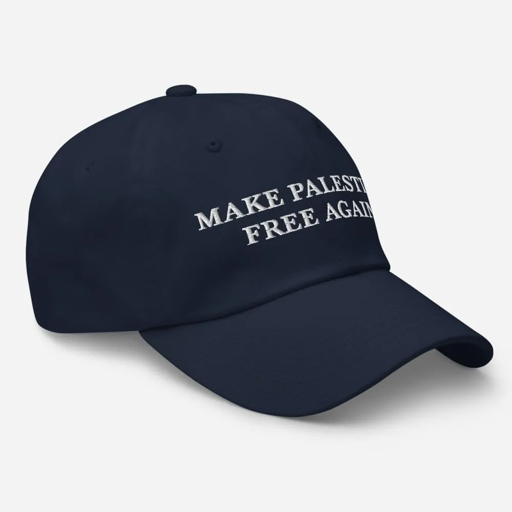 Make Palestine Free Again Hat - Embroidered Adjustable Dad Cap - Casual Wear Social Justice Free Palestine Ball Cap