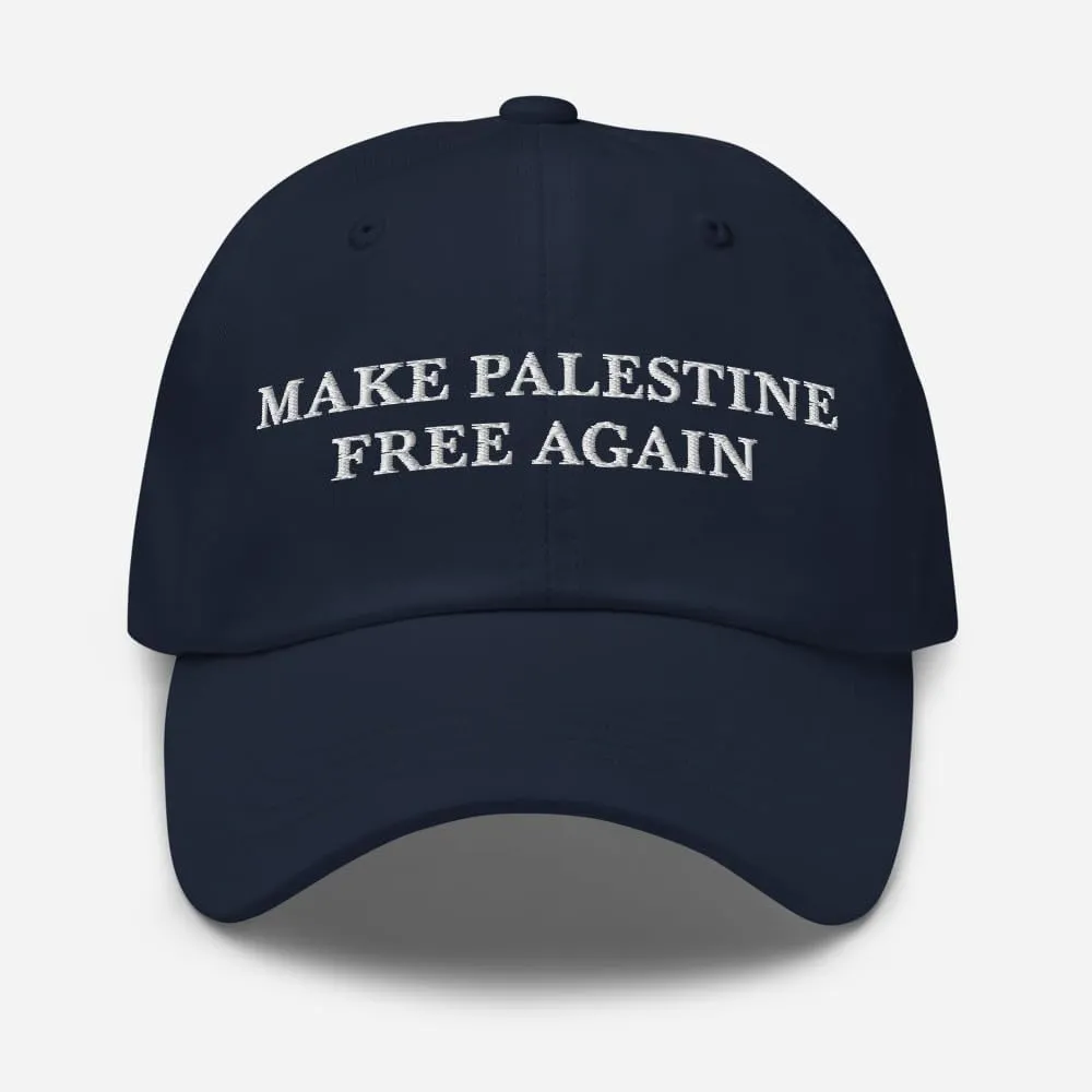 Make Palestine Free Again Hat - Embroidered Adjustable Dad Cap - Casual Wear Social Justice Free Palestine Ball Cap