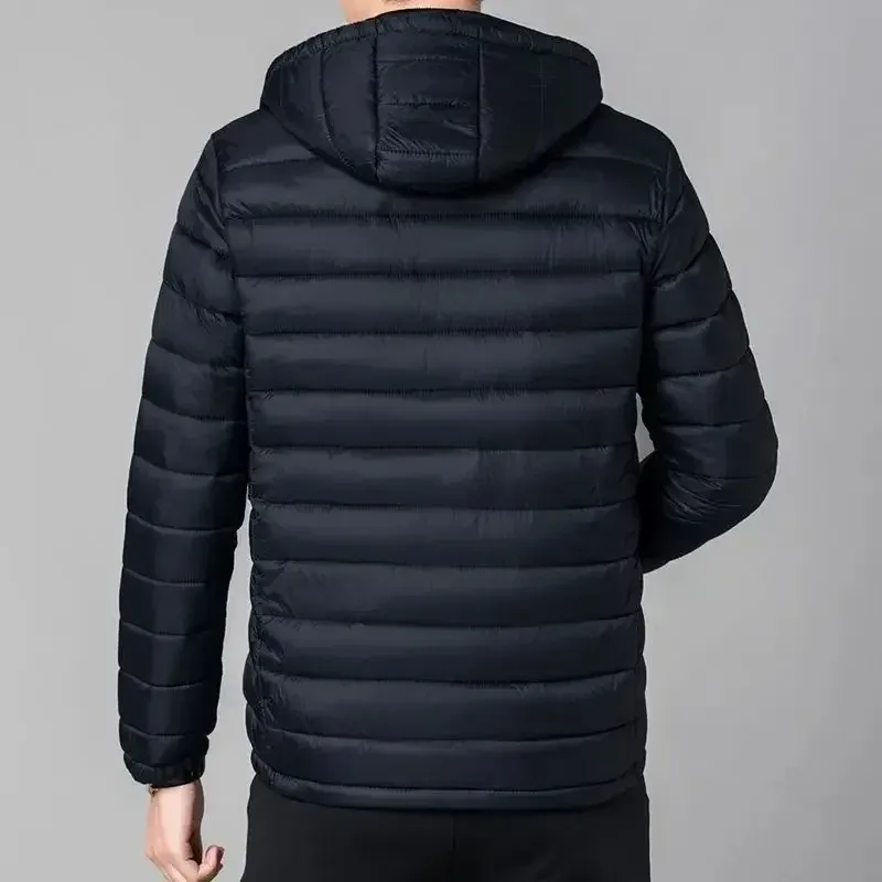 Men's Trendy Lightweight Puffer Jacket with Hood and Zipper | Perfect for Autumn/Winter