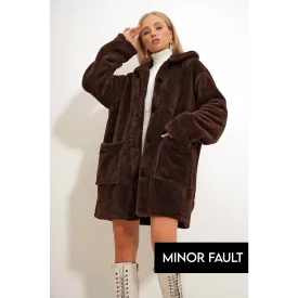 (Minor Fault) Brown Teddy Coat Jacket