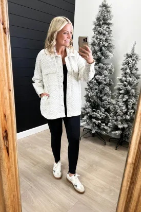 Mono B Cream & Black Two Tone Shacket