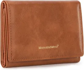 Montana West Small Wallet Woman Womens Slim Wallet RFID Credit Card Holder Trifold Wallets for Women with ID Window