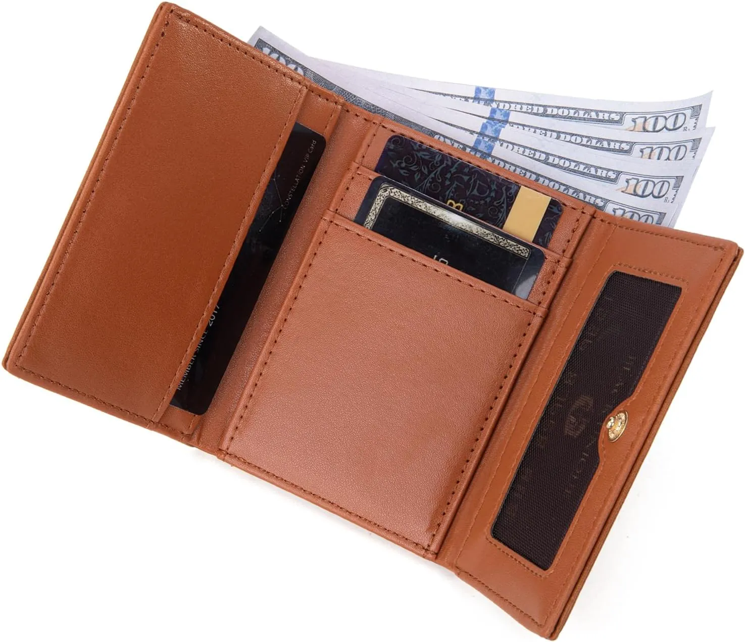 Montana West Small Wallet Woman Womens Slim Wallet RFID Credit Card Holder Trifold Wallets for Women with ID Window