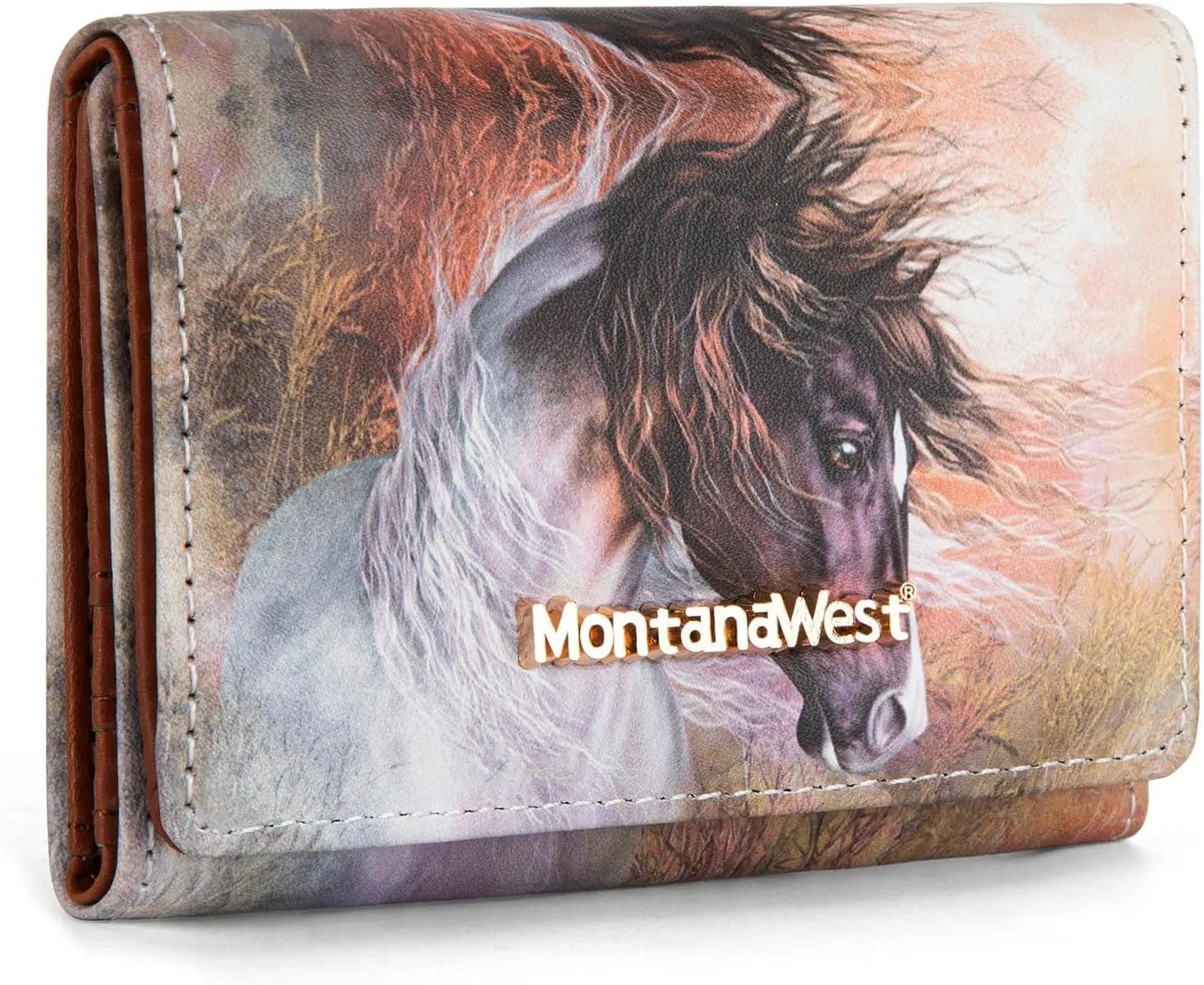 Montana West Womens Small Wallet Trifold Women's Wallets Slim RFID Blocking Wallet with ID Window