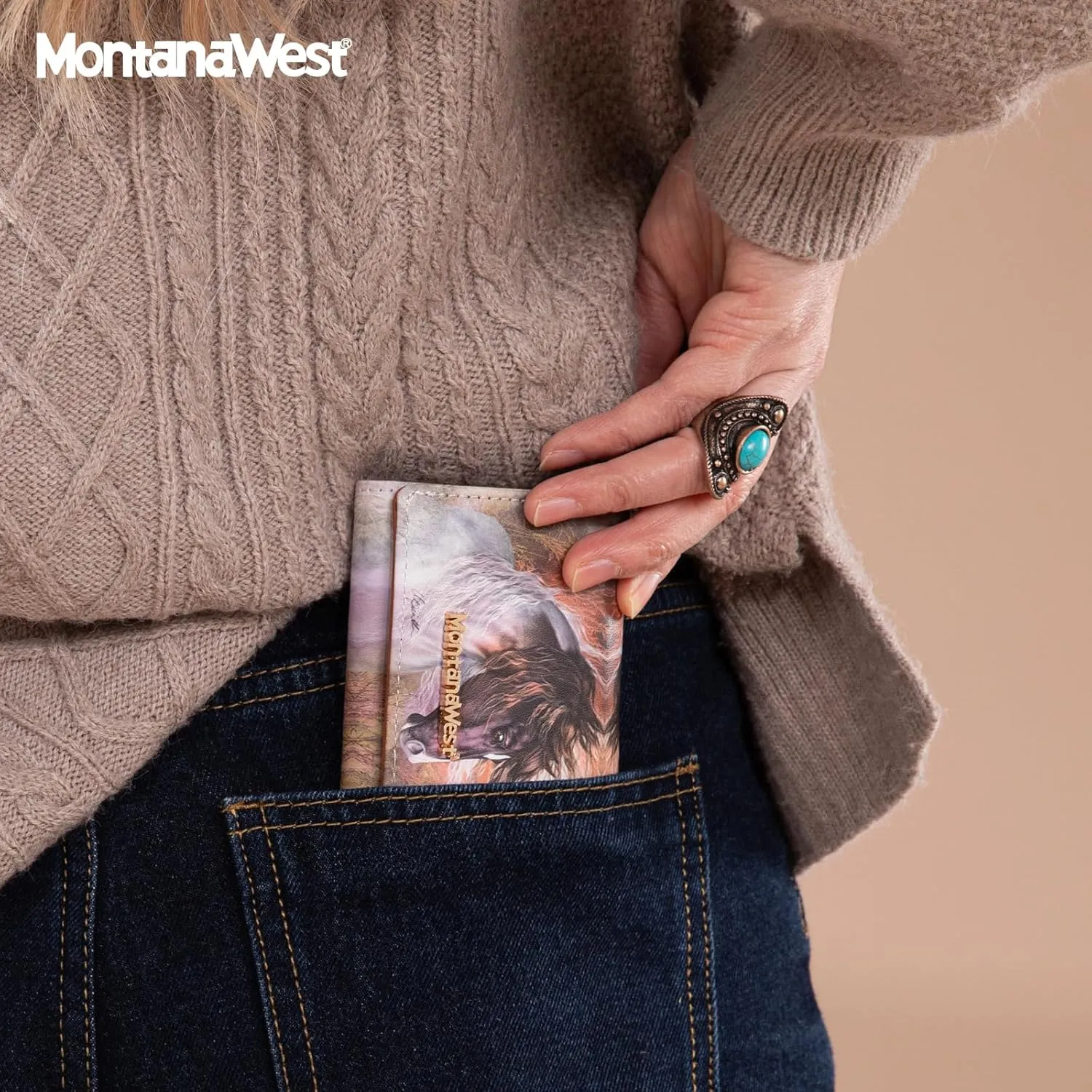Montana West Womens Small Wallet Trifold Women's Wallets Slim RFID Blocking Wallet with ID Window