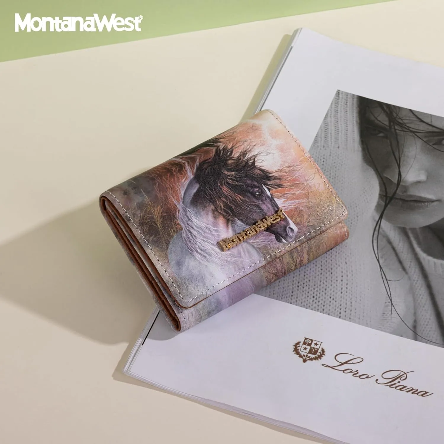 Montana West Womens Small Wallet Trifold Women's Wallets Slim RFID Blocking Wallet with ID Window
