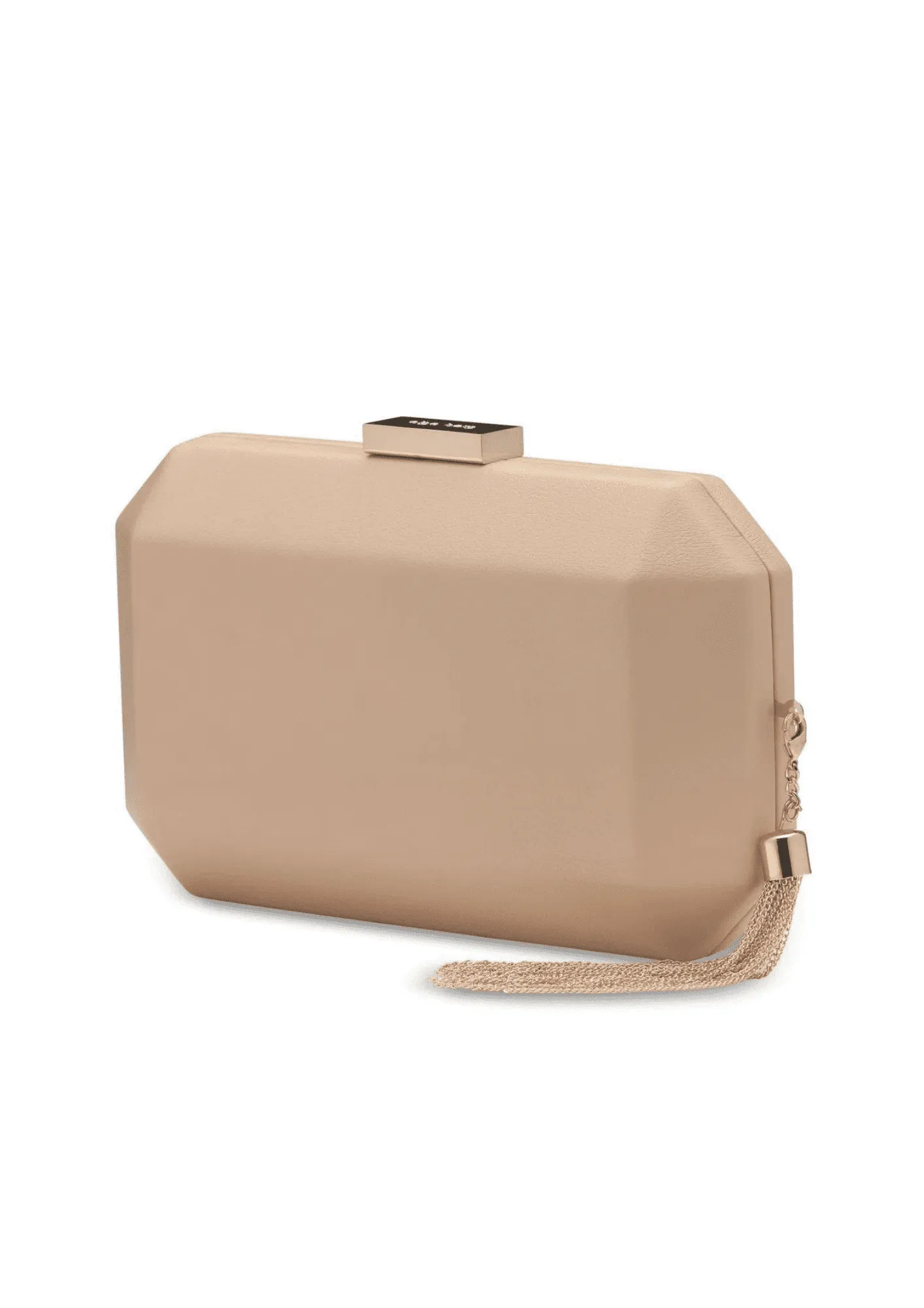 OLGA BERG - Lia Facetted Clutch Natural
