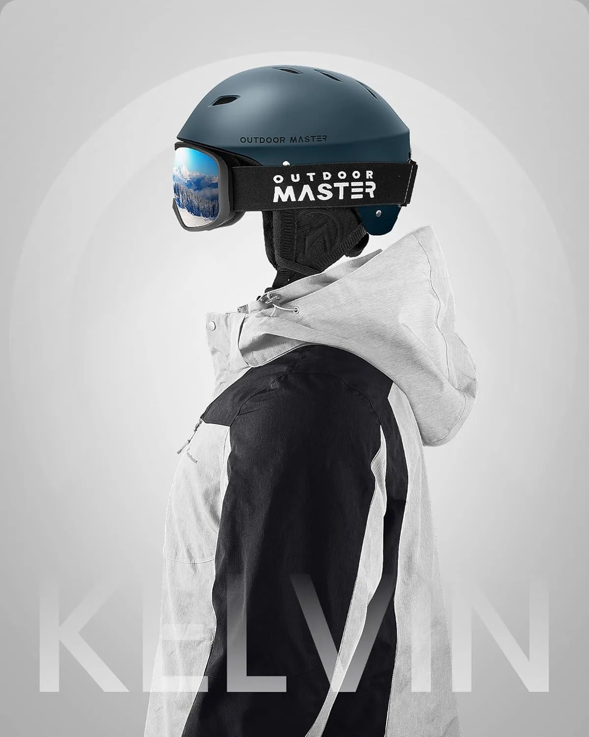 OutdoorMaster Kelvin Ski Helmet - Snowboard Helmet for Men, Women & Youth