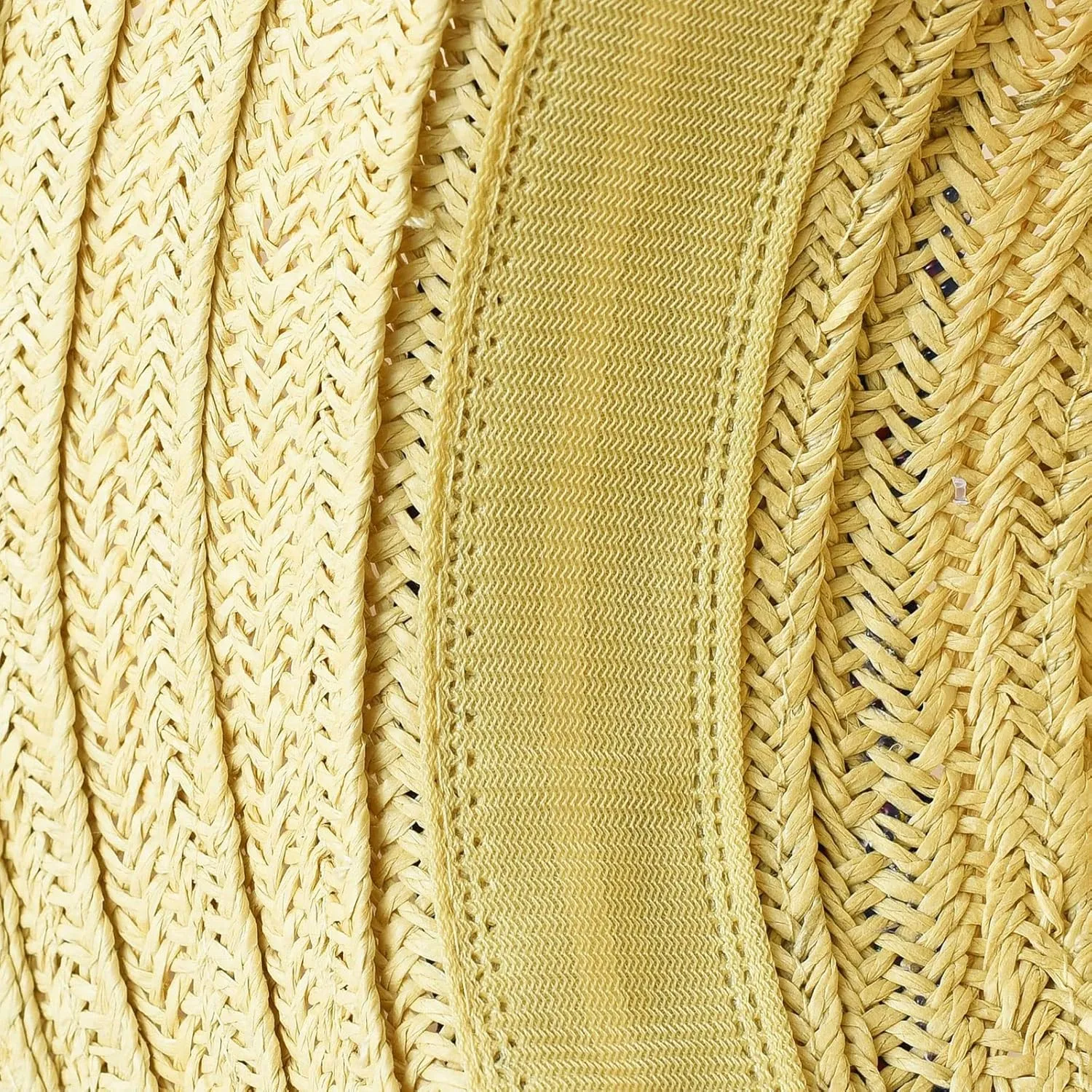Panama Straw Sun Hat Wide Brim Fedora Beach Hat UV Protection Bucket Hat Foldable Lifeguard Straw Hat