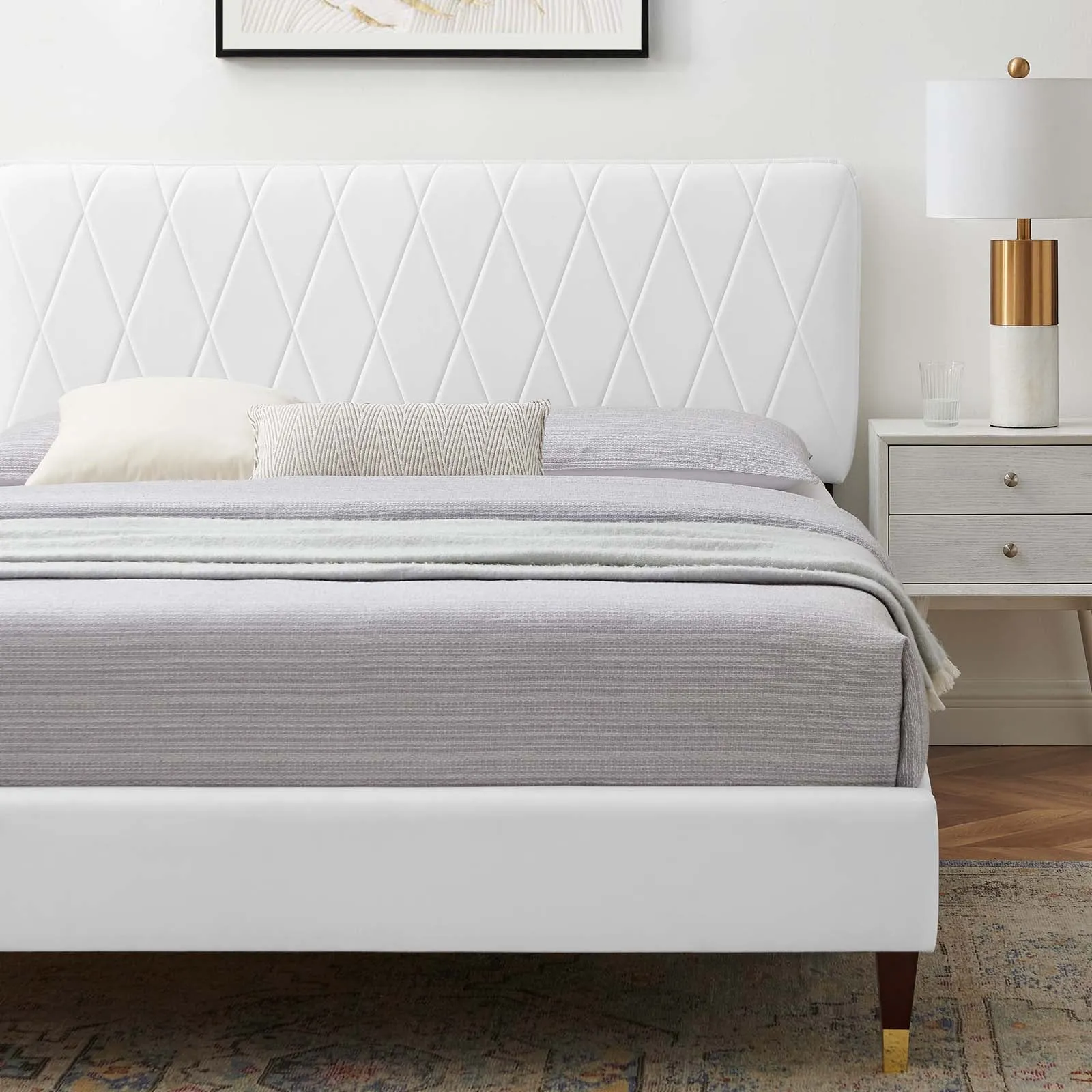Phillipa  Performance Velvet Platform Bed