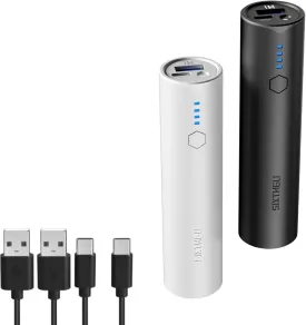 Portable Charger, Power Bank, S03 2-Pack 5,000mAh Battery Pack with Fast Charging USB-C (in&Out) Compatible with iPhone 15/15 Plus/15 Pro/15 Pro Max, iPhone 14/13 Series and Android Phone