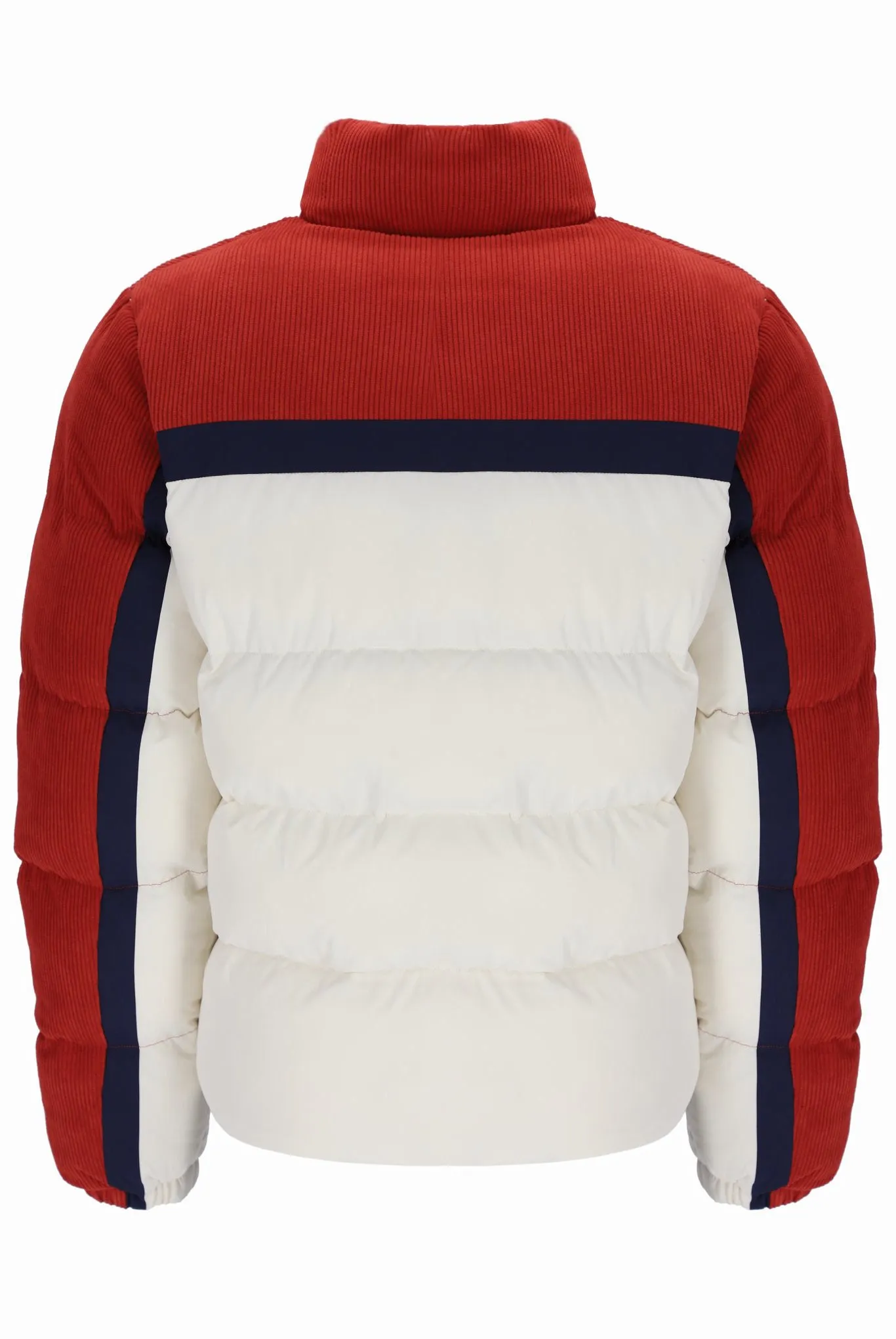 Rowan Corduroy Mix Colour Block Puffer Jacket