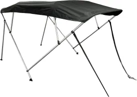 SavvyCraft 4 Bow Bimini Top Boat Cover Black 4 Bow 96" L 54" H 91"- 96" W W/Boot & Rear Poles