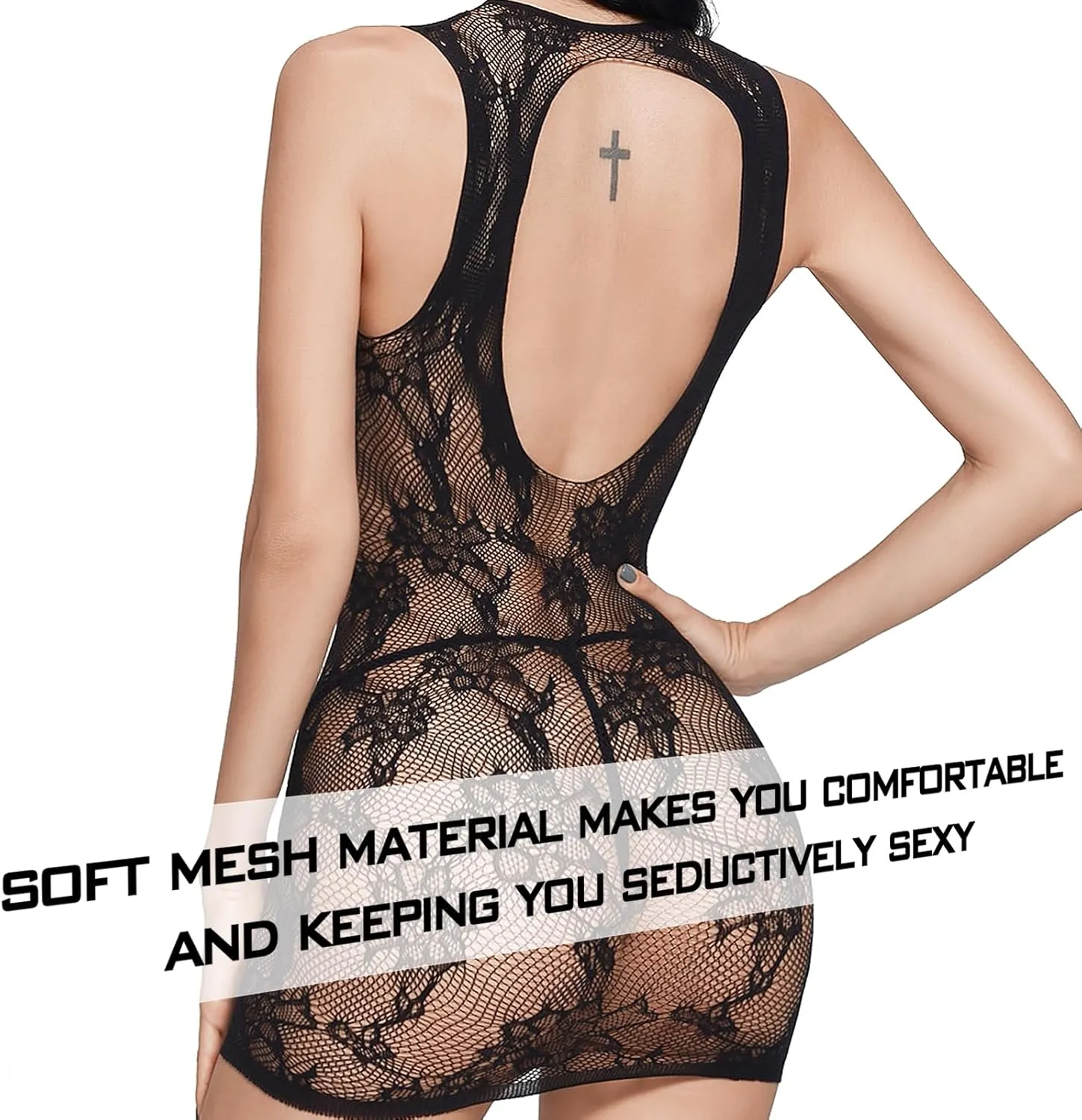 Sexy Lingerie for Women Naughty Fishnet Lingerie Set Bodysuit Outfits Teddy Babydoll Erotic Mesh Womens Outfits