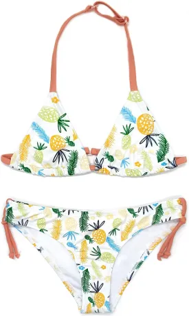 SHEKINI Girls Swimwear Halter Triangle Bikini Set Ruffled Hawaii Beach Sport Two Piece Swimsuits