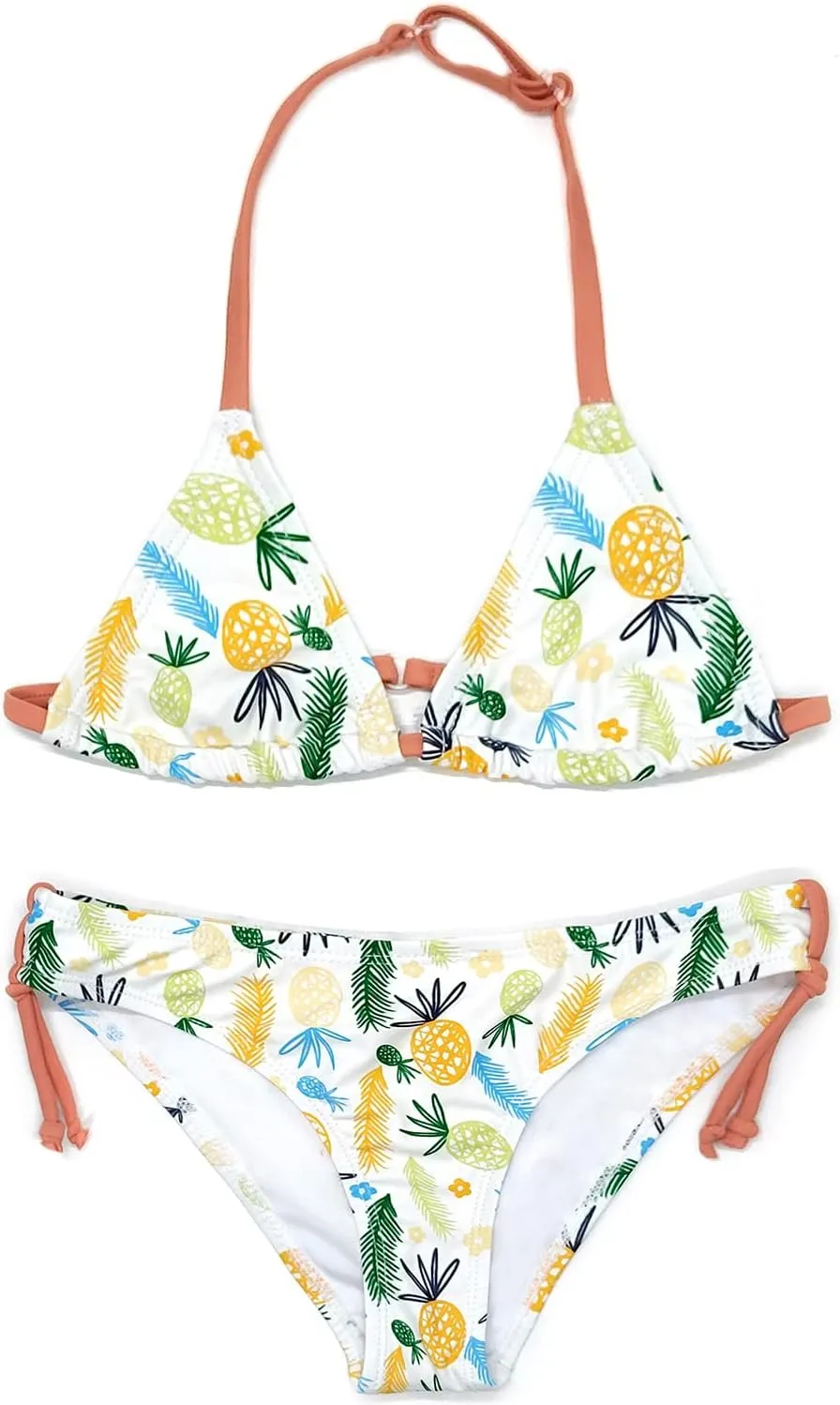 SHEKINI Girls Swimwear Halter Triangle Bikini Set Ruffled Hawaii Beach Sport Two Piece Swimsuits